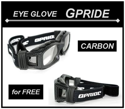 【超薄型非球面レンズ付き】アイグローブ　GPRIDE　GP-94　FOR FREE　カーボン