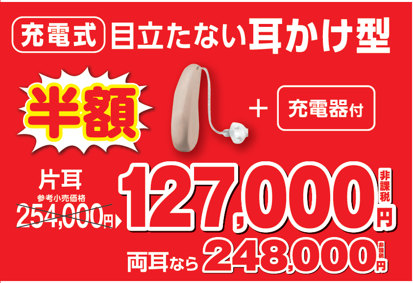 127000/248000  充電式目立たない耳かけ