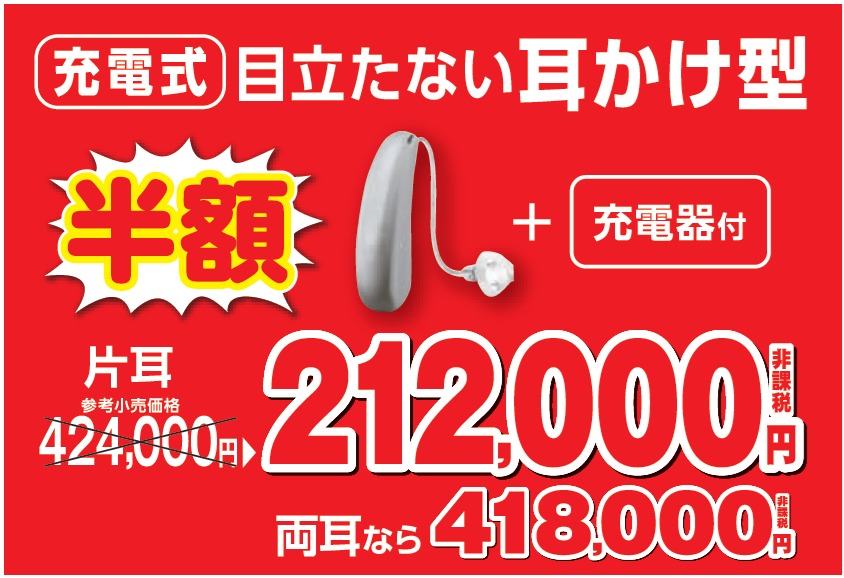 212000/418000  充電式目立たない耳かけ